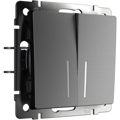 Выключатель Встраиваемые механизмы графит матовый W1122164